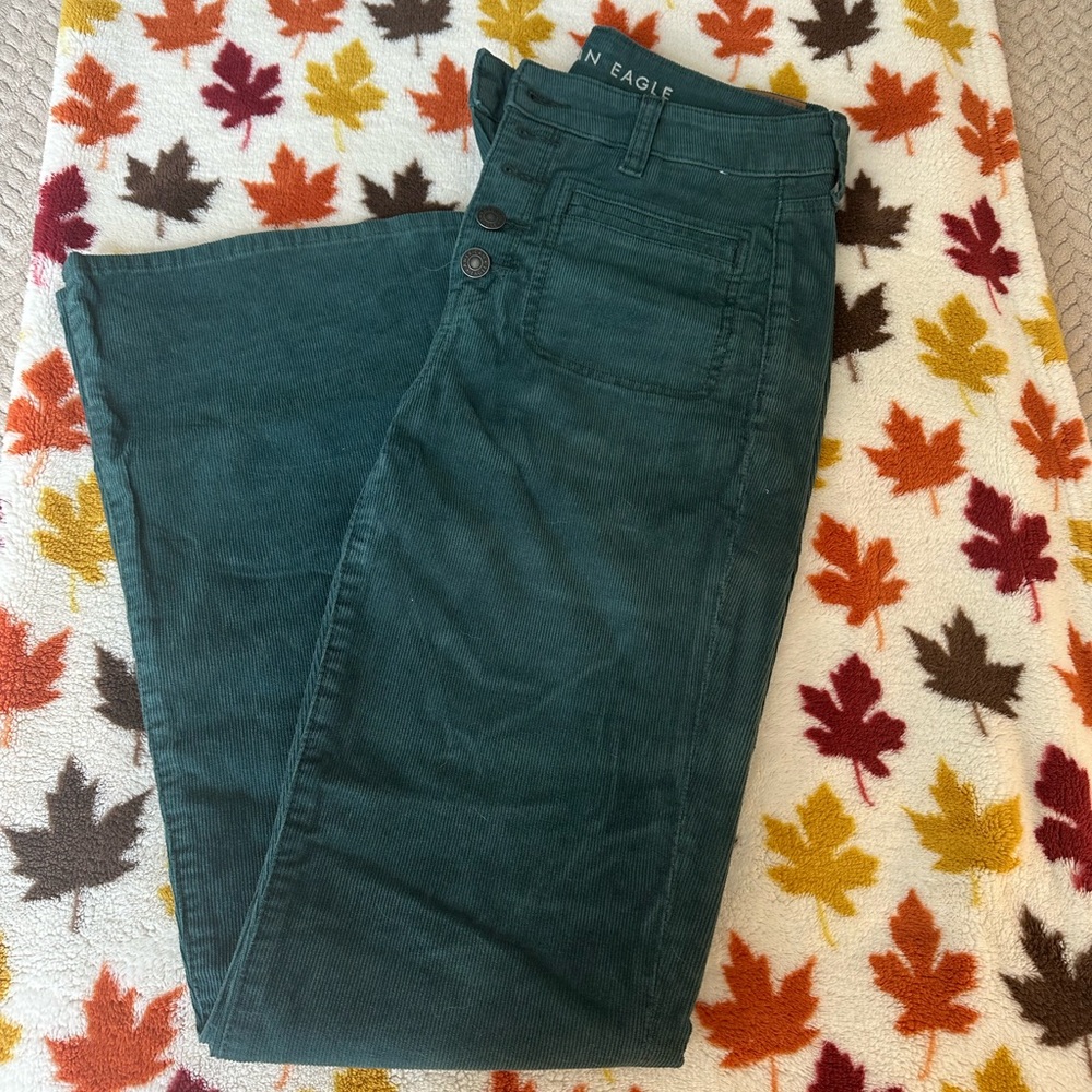 American Eagle Teal Corduroy Pants
